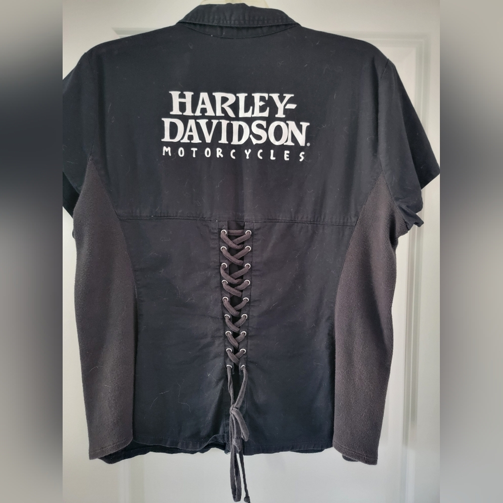 Harley-Davidson Black Lace-Up Shirt